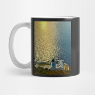 Santorini Church in the Sunset Mug